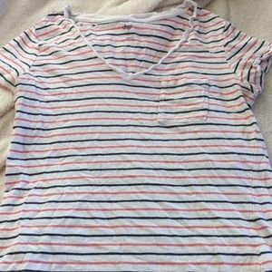 Dip striped pocket tee
